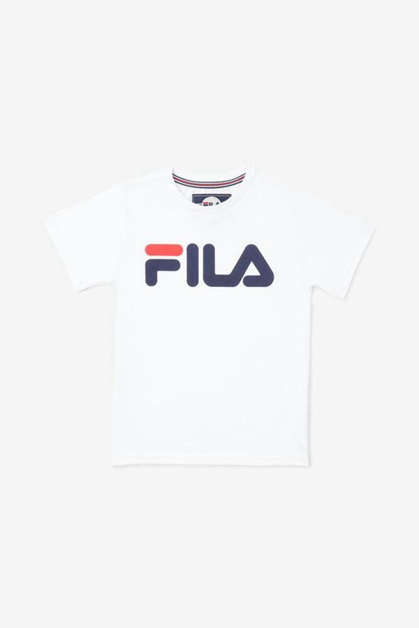 Camisetas Fila Niños Blancas - White Sleeve Logo - España 480739PLG